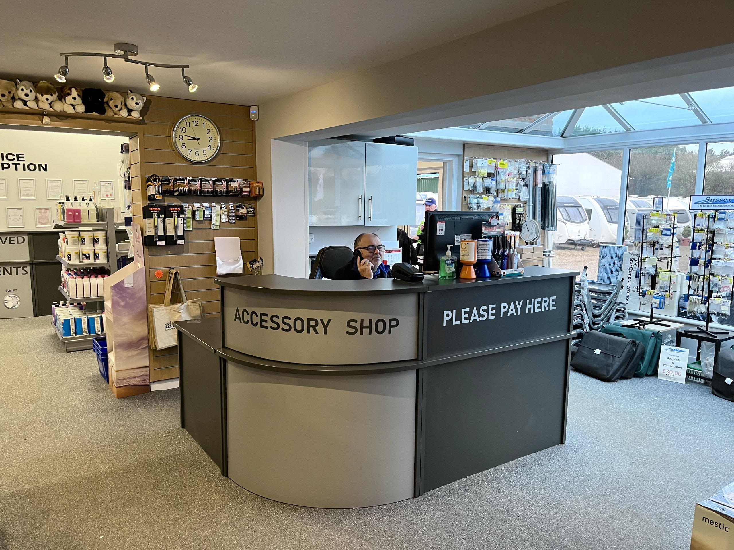 Accessory Shop, Pulborough, West Sussex Sussex Caravan Centre